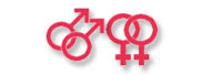 Symbole fr weibliche und mnnliche Homosexualitt